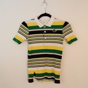 Striped tennis polo